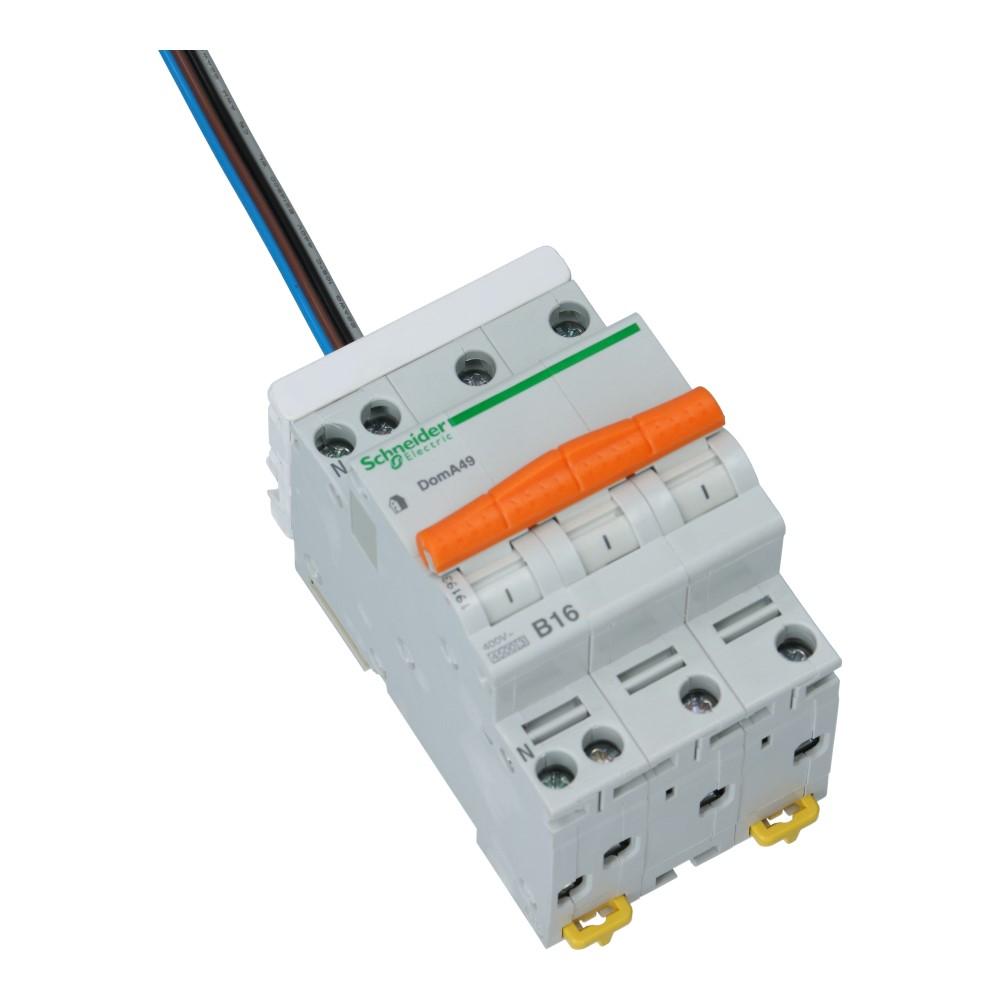 Acti9 PowerTag 3 polig + nul bovenmontage pitch 9mm