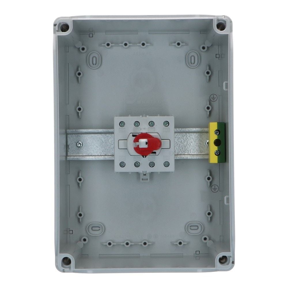 Werkschakelaar IP66 4 polig 80A 190x270x138mm zwart hendel PC AC22-63A