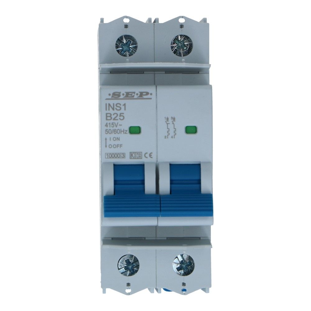 Installatieautomaat  2 polig 13A karakteristiek B 10/15kA INS1