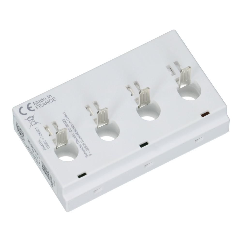 Acti9 PowerTag 3 polig + nul ondermontage pitch 18mm