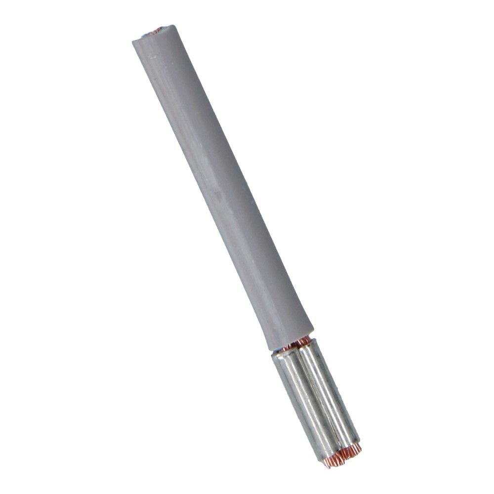 Montagedraad met vertind huls grijs 2.5mm² 180mm halogeenvrij 90°C 