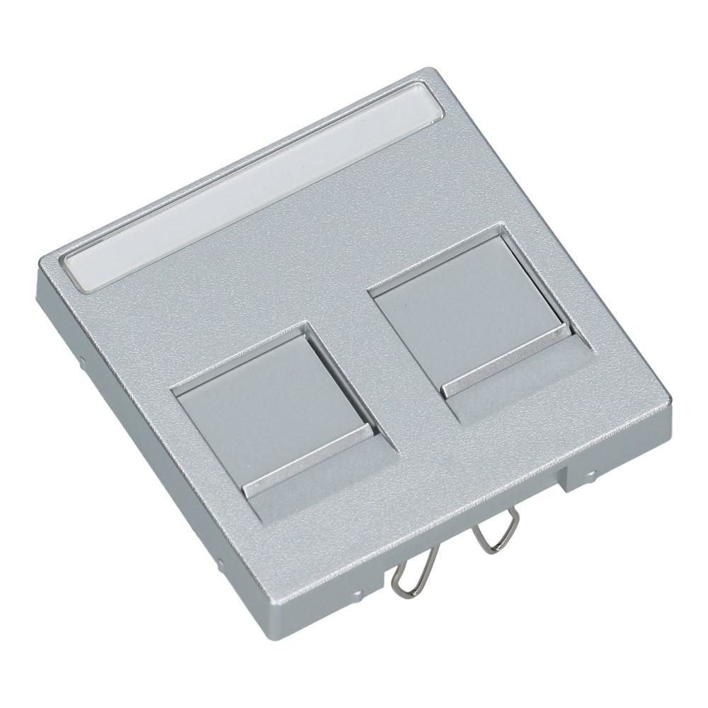 Centraalplaat 2xRJ45 SYSTEEM-M 9006 zonder frame