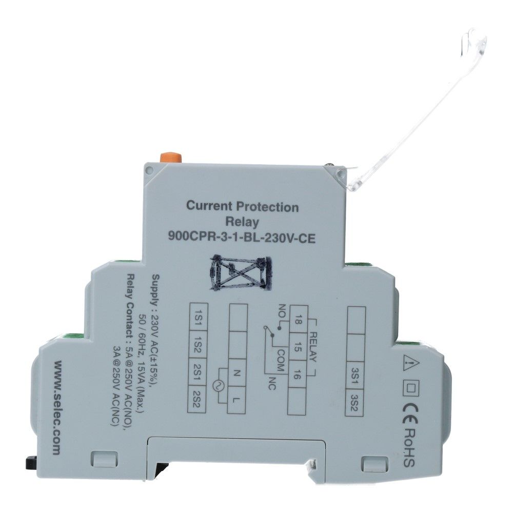 Stroomcontrole relais digitaal 0-999A 3 fase