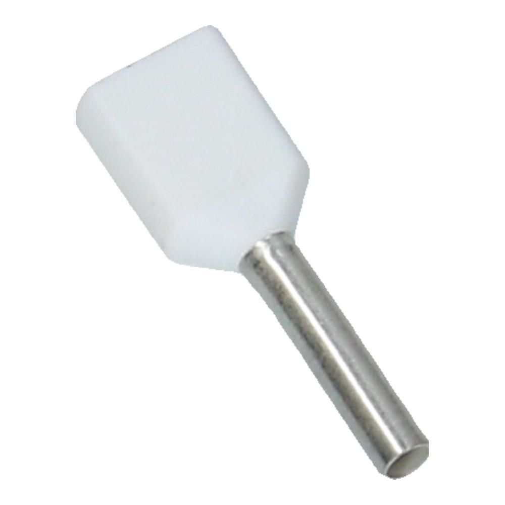 2x0.50mm² Wit Adereindhuls - 500 stuks