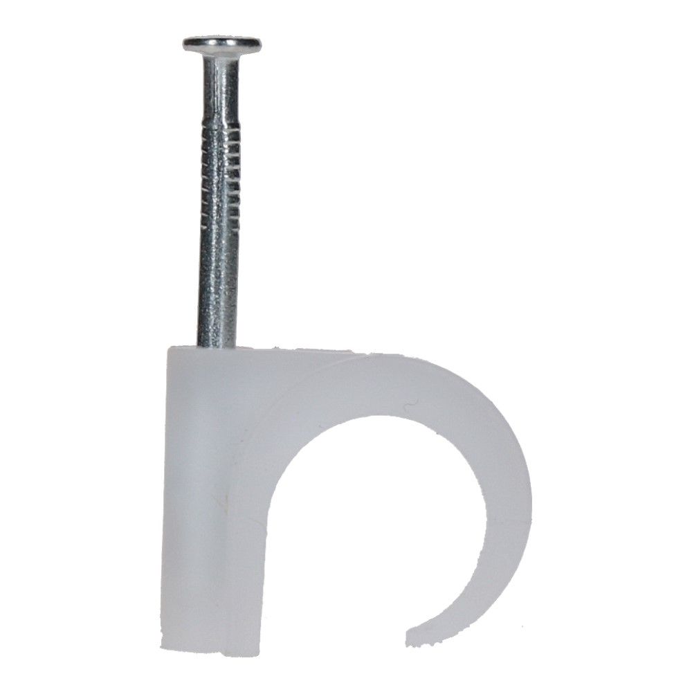 Spijkerclip universeel 16-19mm wit - 50 stuks