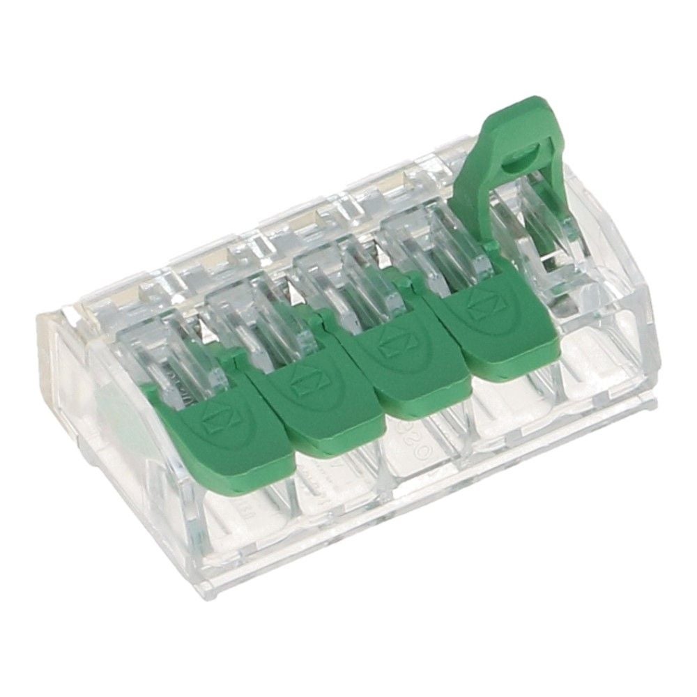 Lasklem 5 voudig 0.2-4.0mm² voor massief/soepel draad - 25 stuks