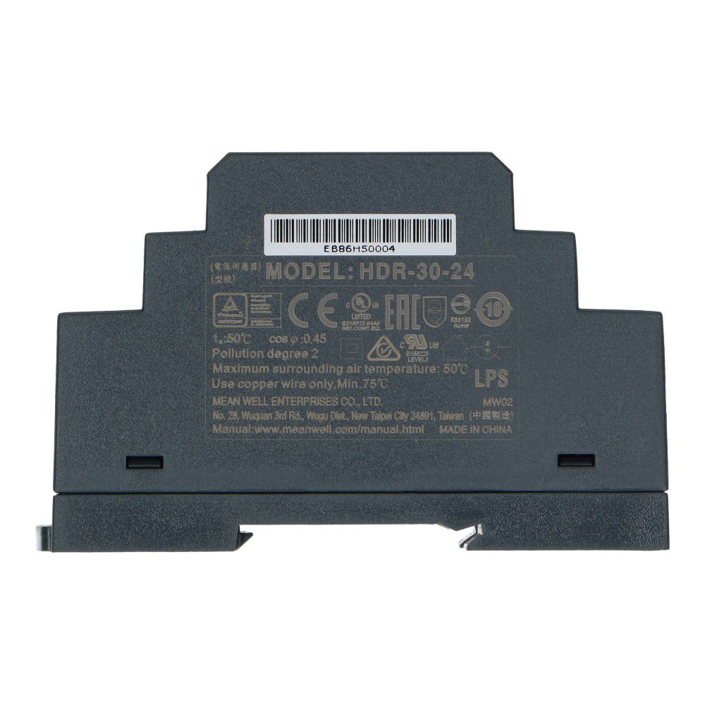 Voeding 24VDC 36W 1.5A dinrail ingang 85-264VAC