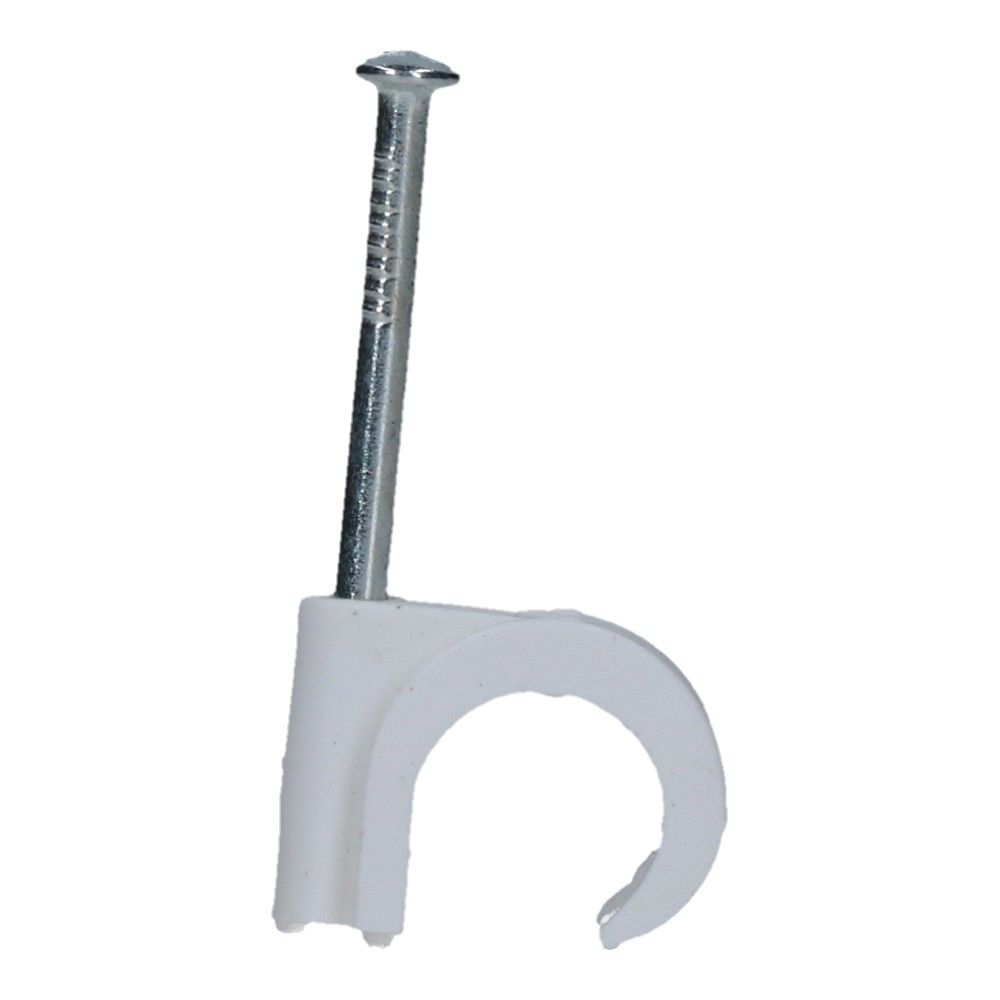 Spijkerclip universeel 11-15mm wit - 100 stuks