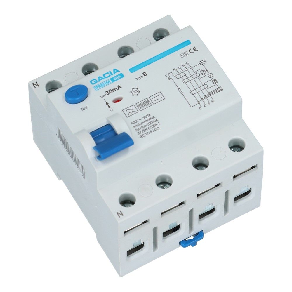 Aardlekschakelaar 4 polig 40A 30mA Type B PR8M-B