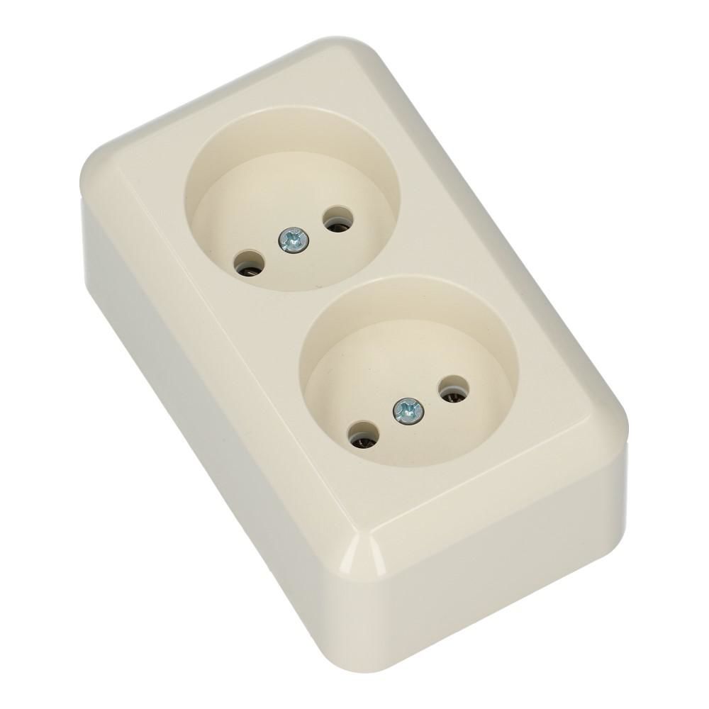 Wandcontactdoos dubbel CONTURA 1013