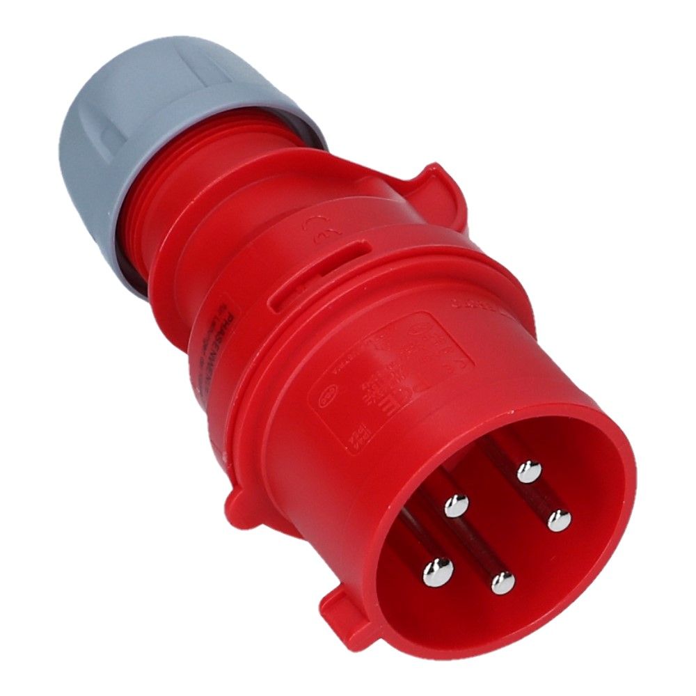 CEE fasenwissel male 5 polig 6H 32A IP44 stekker 380-415VAC