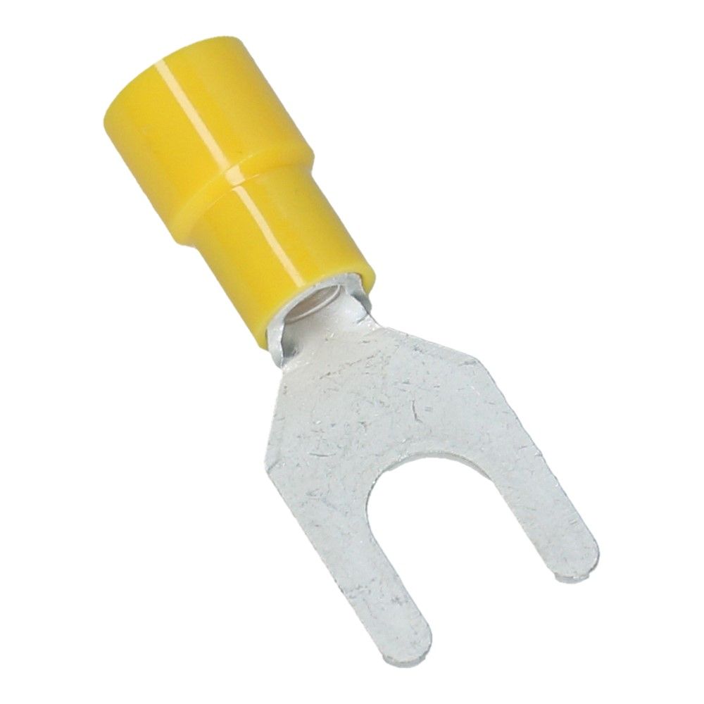 Kabelschoen vork opening 6.4mm B-12.5mm Geel - 50 stuks