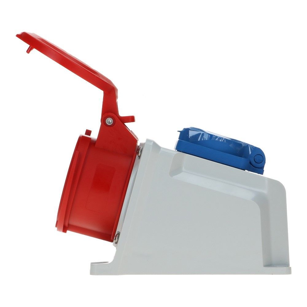 CEE female 5 polig 6H 16A IP44 wcd 380-415 VAC + schuko wcd