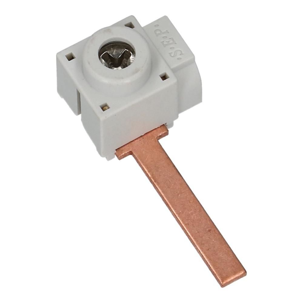 Aftakblok pin grijs 1 fase 25mm² stift 27mm zijkant