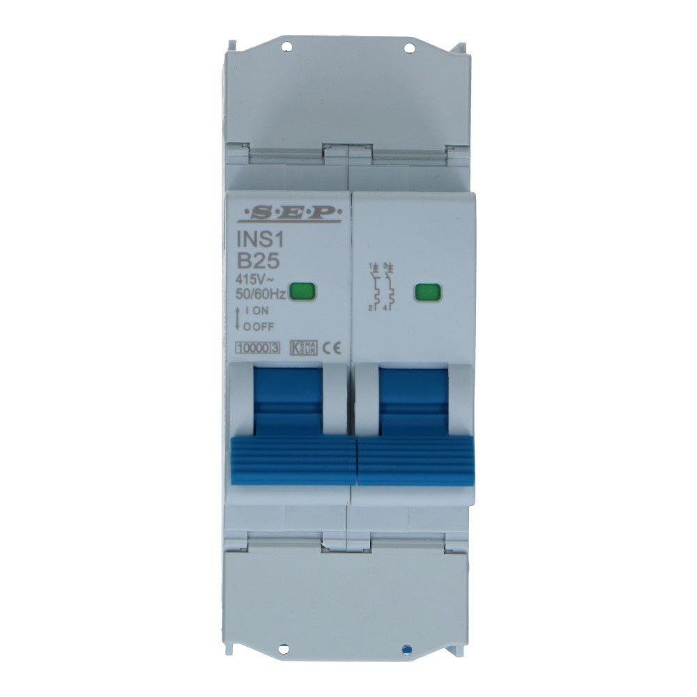 Installatieautomaat  2 polig 8A karakteristiek B 10/15kA INS1