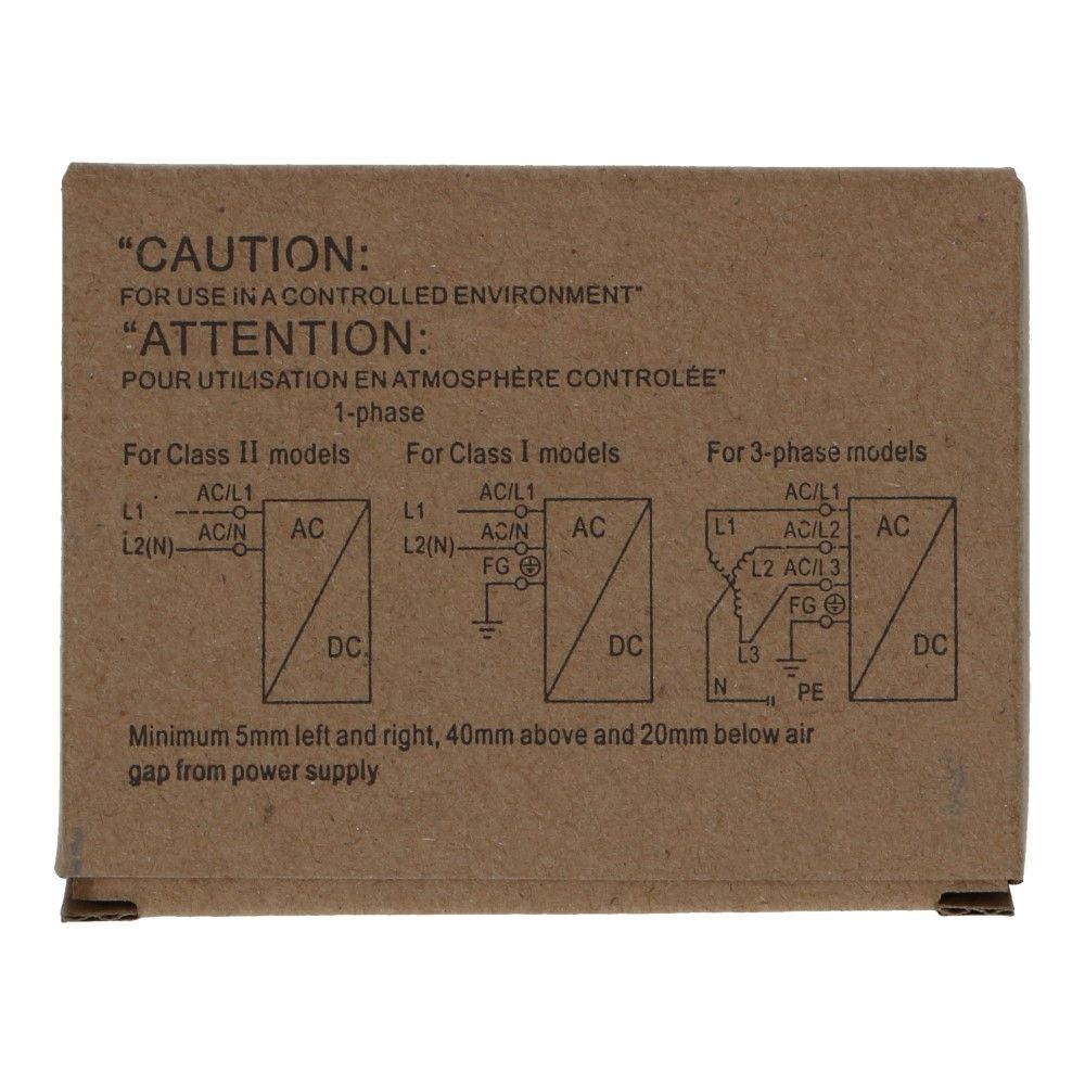 Voeding 5VDC 15W 2.40A dinrail ingang 85-264VAC