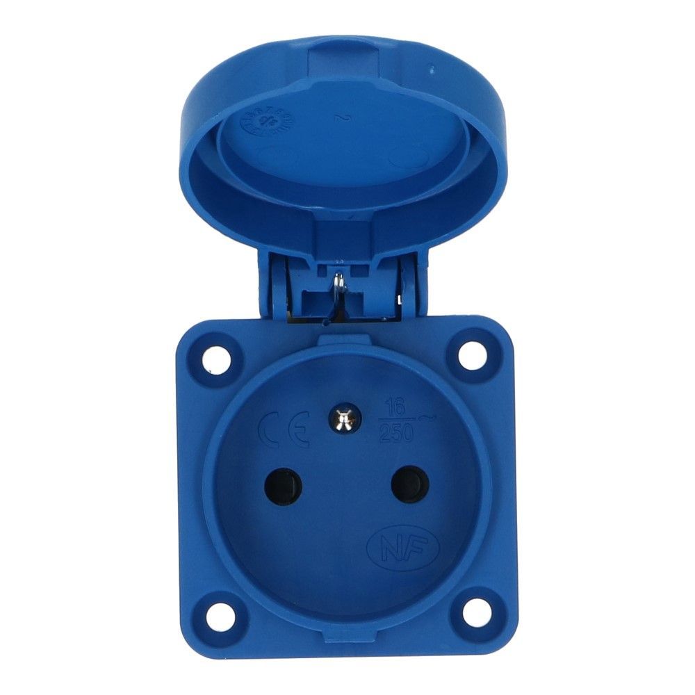CEE schuko 3 polig 16A IP54 220-240VAC met penaarde verticale invoer