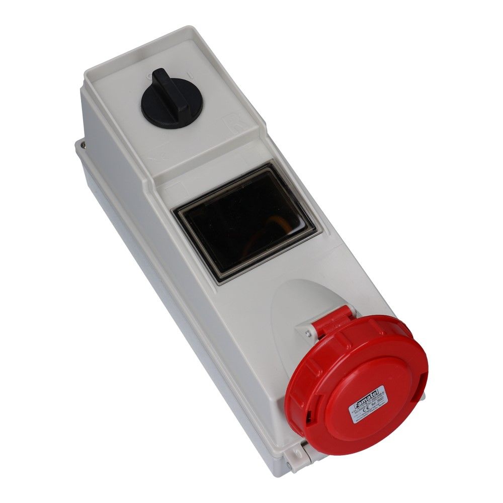 CEE schakel female 5 polig 6H 63A IP67 opbouw wcd 380-415VAC