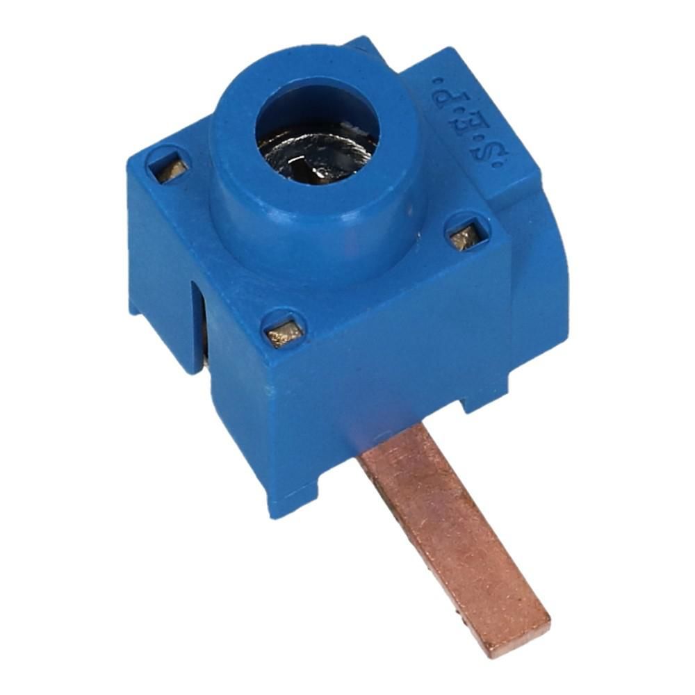 Aftakblok pin blauw 1 fase 50mm² stift 15mm zijkant