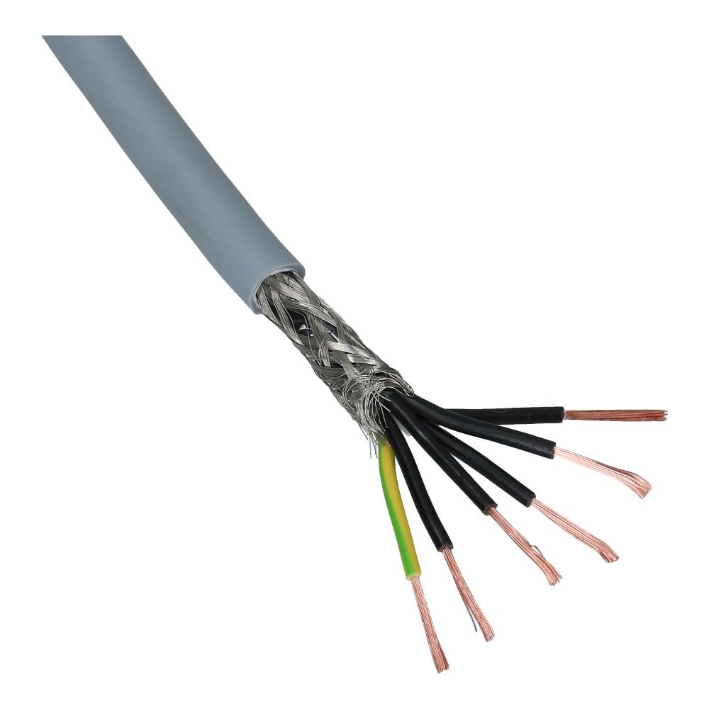 Stuurstroomkabel F-CY-JZ 6x0.75mm² grijs afgeschermd