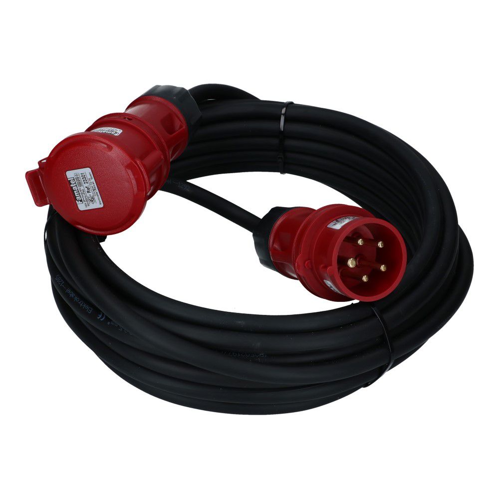 CEE verlengkabel 5 polig 16A 5x2.5mm² 10 meter IP44 H07RN-F