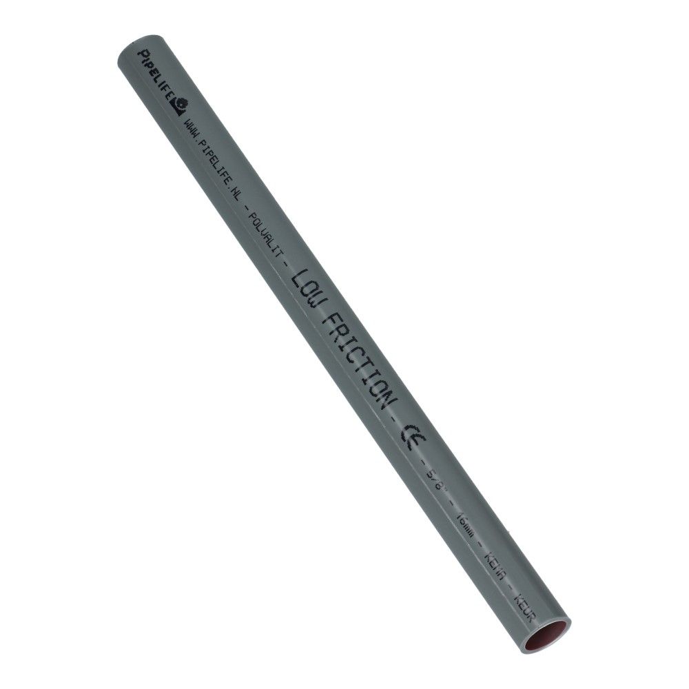 Installatiebuis slagvast hostalit grijs 16mm Polvalit VSV Low Friction lengte 2 - 100 meter