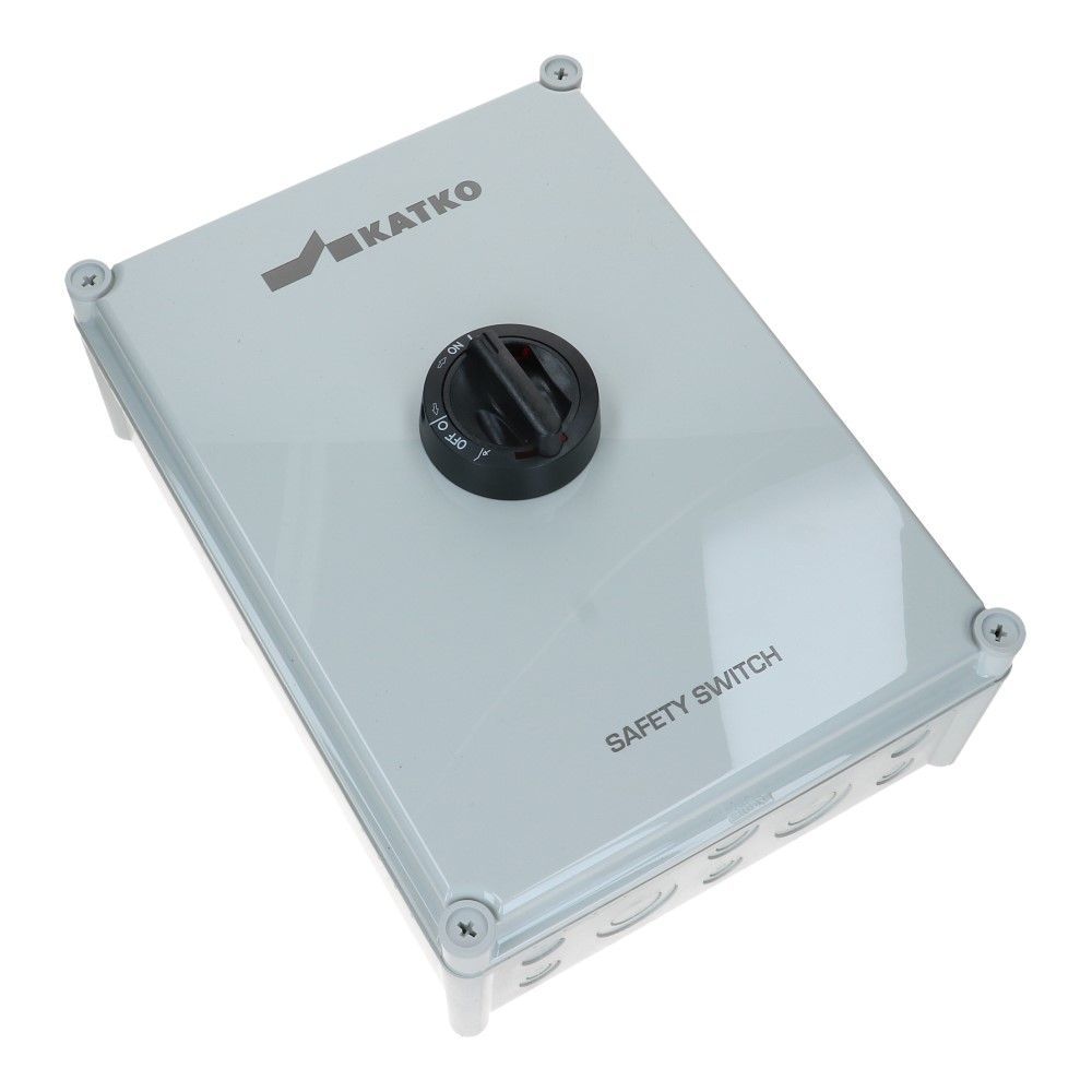 Werkschakelaar IP65 4 polig 160A 280X380X171mm zwart hendel Polycarb. AC22-160A