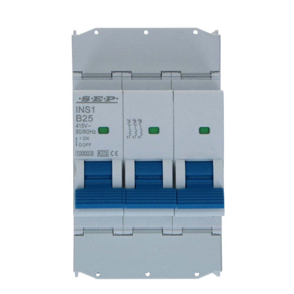 Installatieautomaat  3 polig 13A karakteristiek B 10/15kA INS1