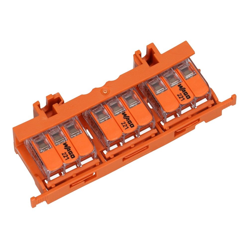 WAGO Bevestigingsadapter verbindingsklem 0.5-6mm² op Dinrail - 10 stuks