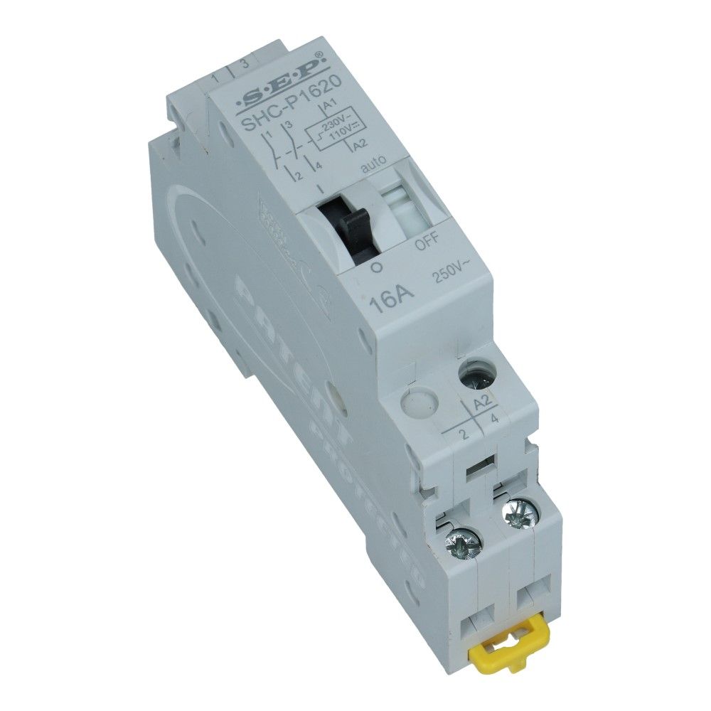 Impulsrelais handbediend 16A 230VAC / 110VDC 1 NO + 1 NC