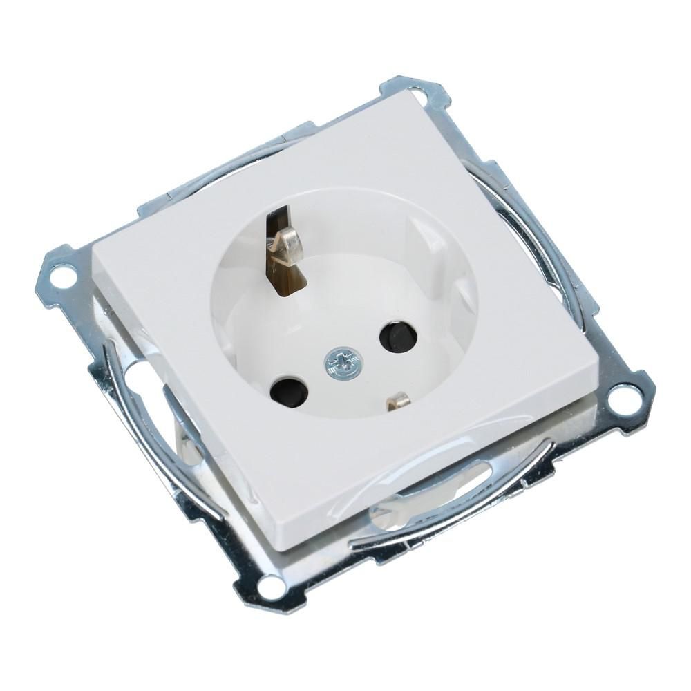 Wandcontactdoos SYSTEEM-M 9016 kinderbeveiliging