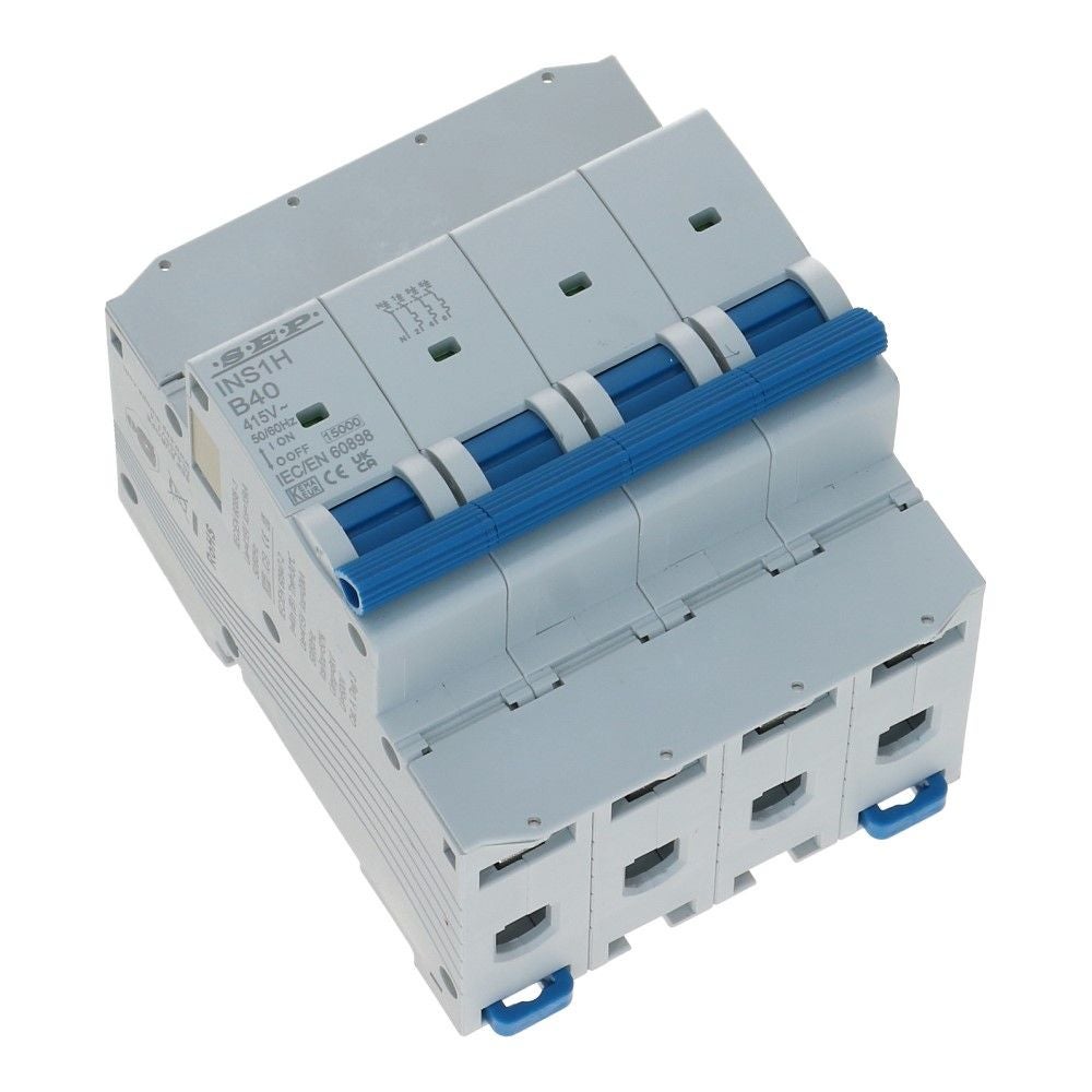 Installatieautomaat  3 polig + nul 50A karakteristiek D 15kA INS1H