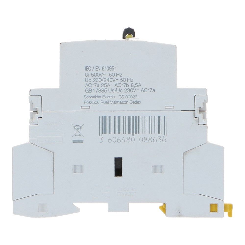 2 polig Installatierelais handbediend 25A 230VAC 2 NO iCT