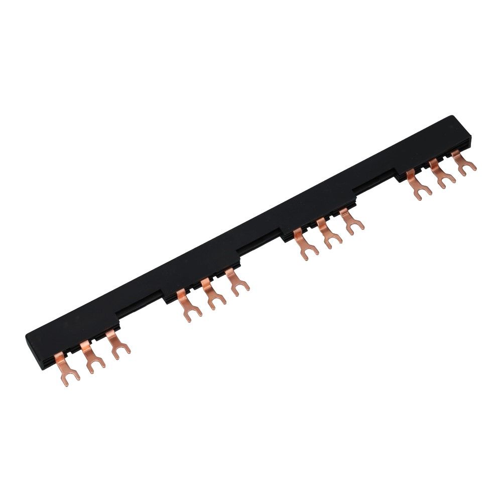 Kamrail vork 3 fase 12 poles offset 27mm tbv motorbeveiliging