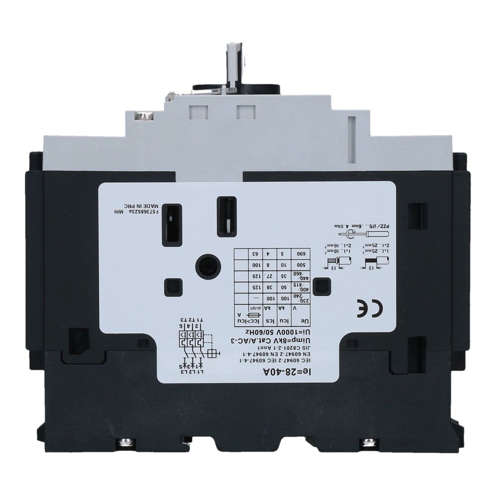 28-40A Motorbeveiligingsschakelaar 415VAC 50kA