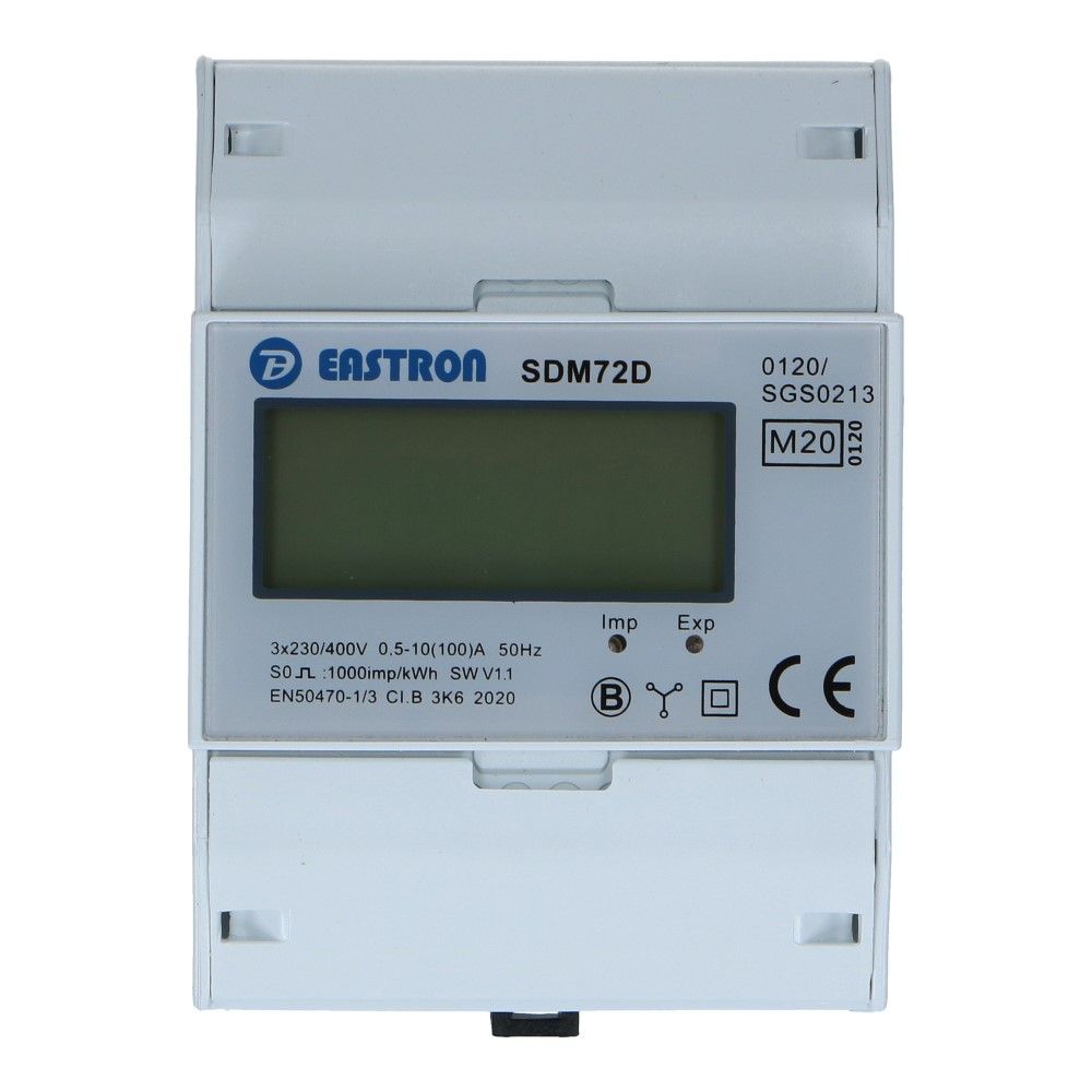 kWh meter 3 fase 10/100A MID Factureerbaar
