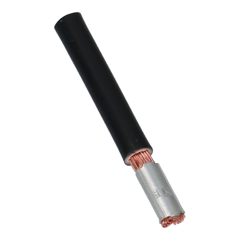 Montagedraad met vertind huls zwart 6mm² 200mm halogeenvrij 90°C 