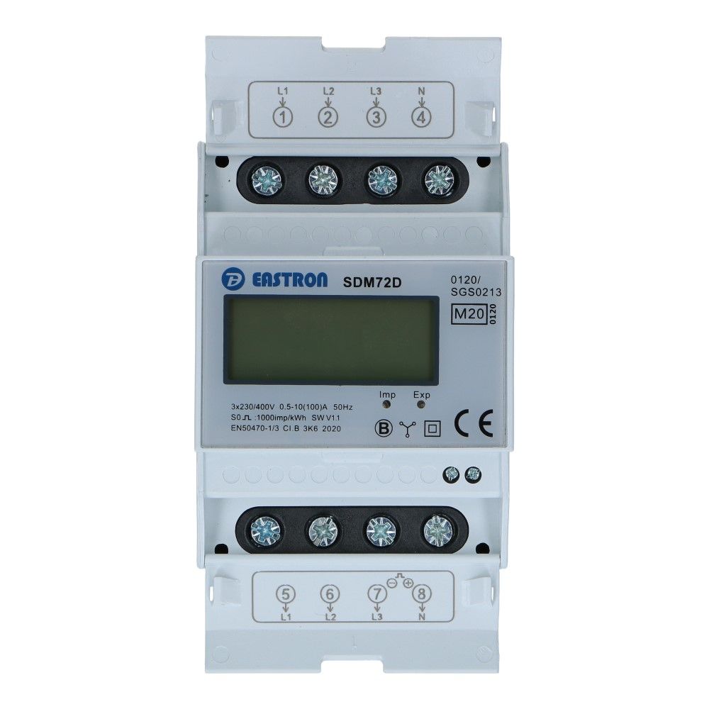 kWh meter 3 fase 10/100A MID Factureerbaar