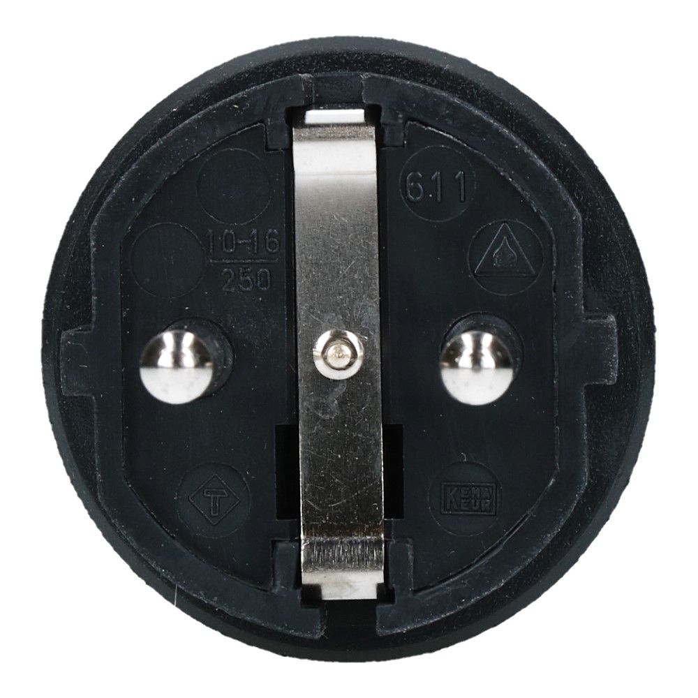 Rubber stekker met randaarde 16A 250VAC