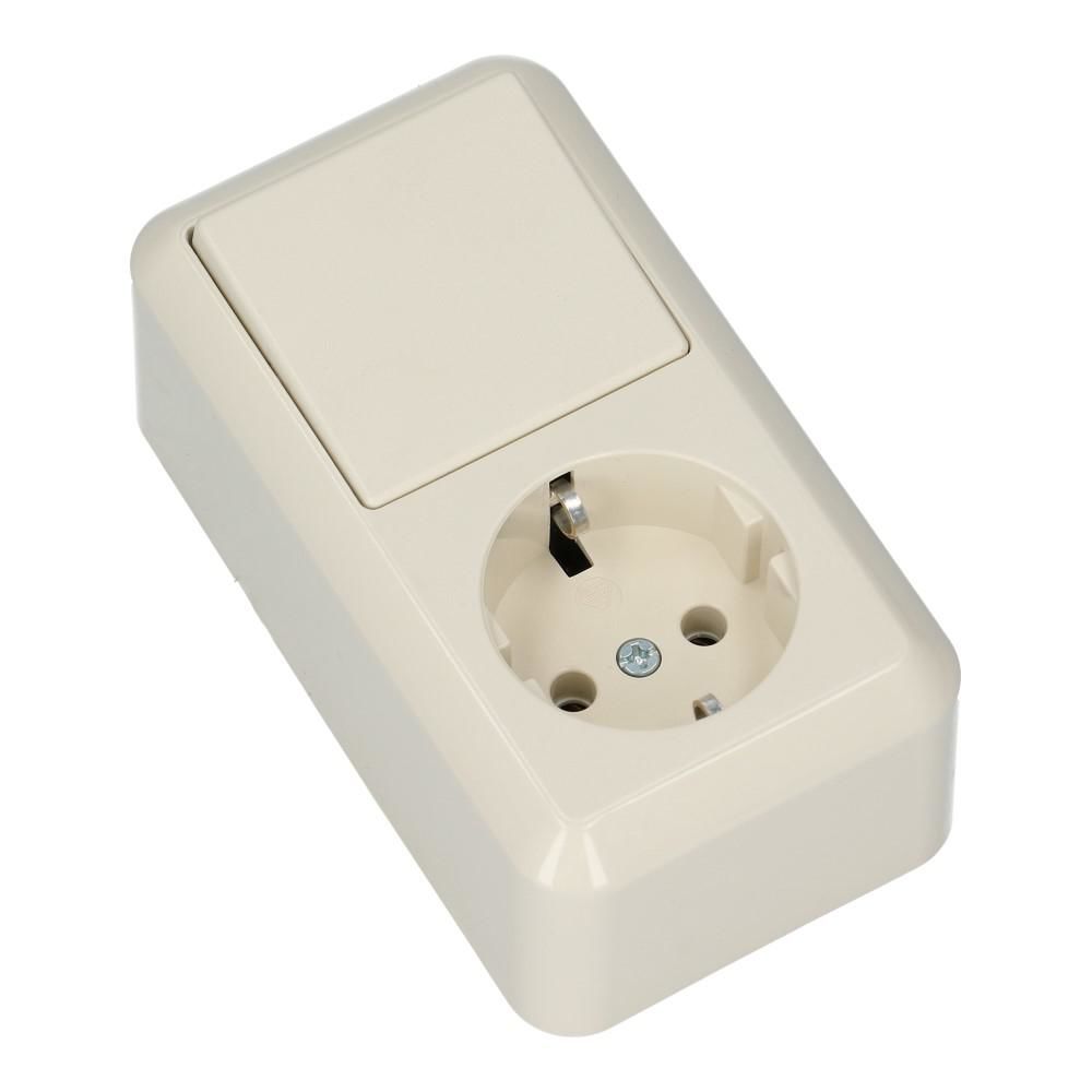 Wandcontactdoos RA + wisselschakelaar CONTURA 1013