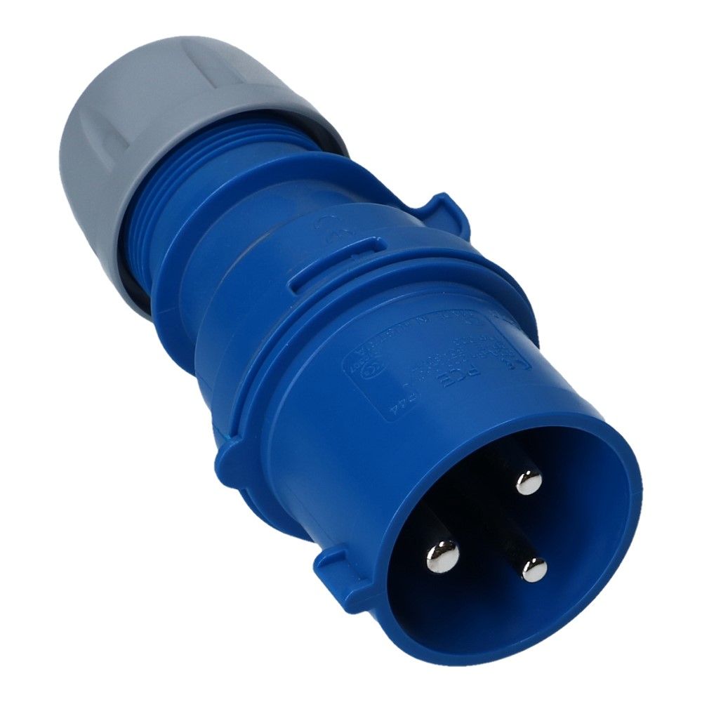 CEE male 3 polig 6H 32A IP44 stekker 220-240VAC