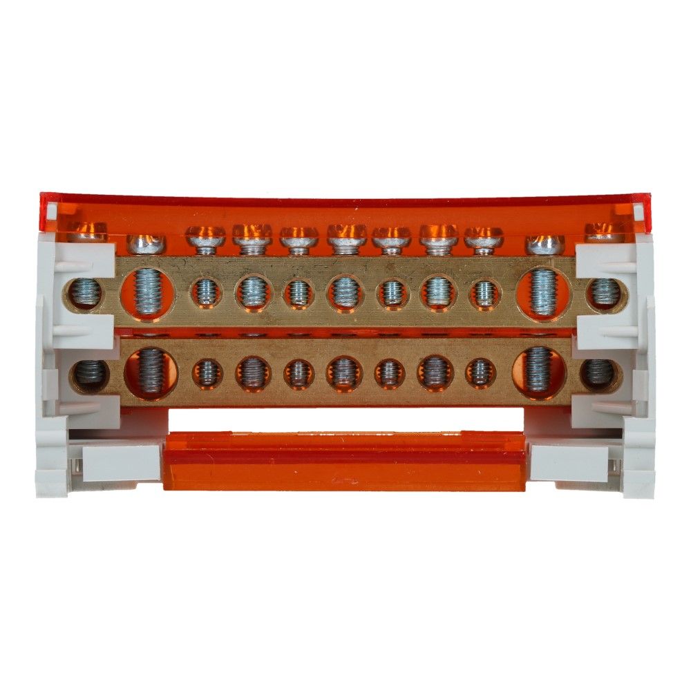 Verdeelblok BVT 100A 2 rijen 11 aansluitingen 500V AC/DC