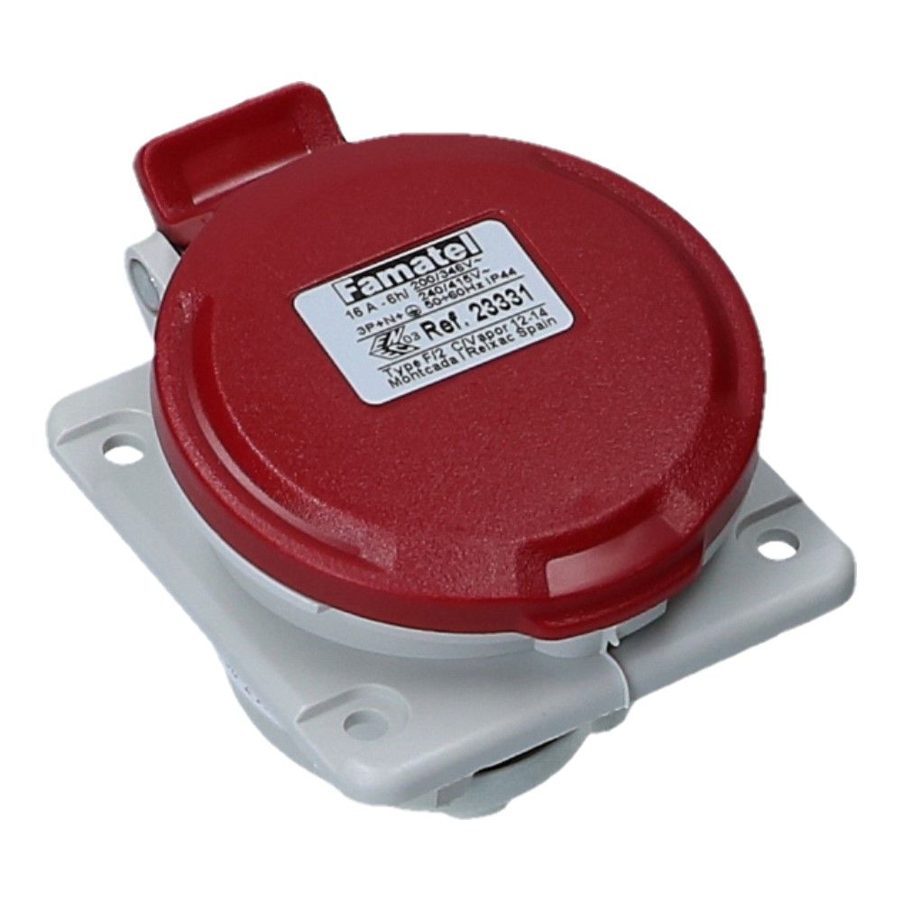 CEE female 5 polig 6H 16A IP44 inbouw wcd 380-415VAC