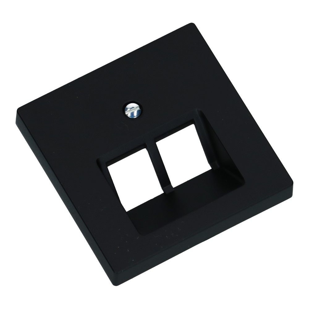 Centraalplaat 2xRJ45 SYSTEEM-M 9005 Ocean Plastic