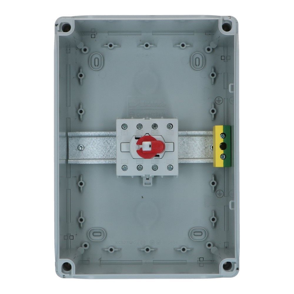 Werkschakelaar IP66 4 polig 80A 190x270x138mm zwart hendel ABS AC22-63A