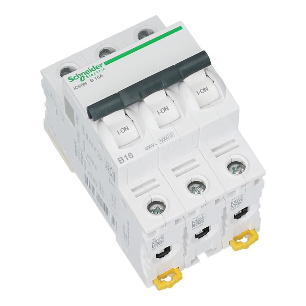 Installatieautomaat 3 polig 2A B 6kA Acti9 iC60N