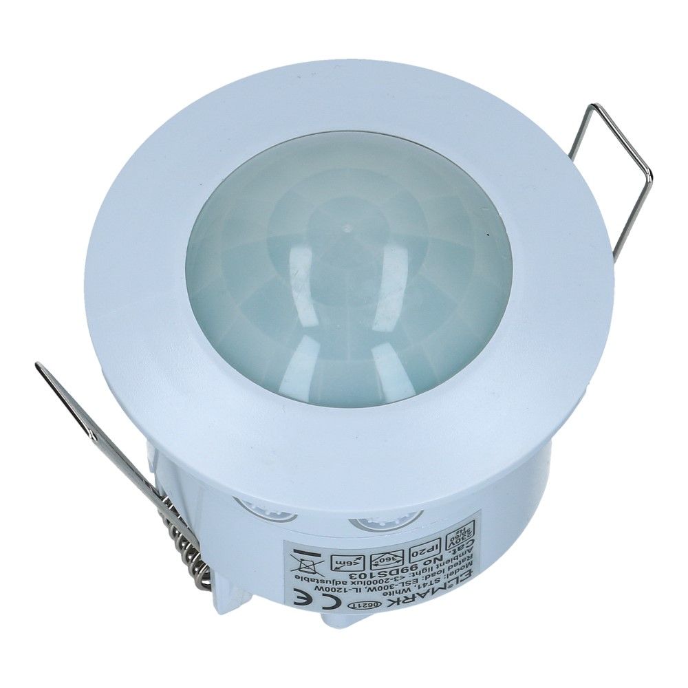 Bewegingssensor wit inbouw 62mm 230V ST41 360° 6m 1200W