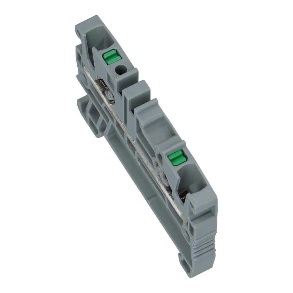 Montageklem steek EFC 2.5mm² grijs 2 aansluitingen