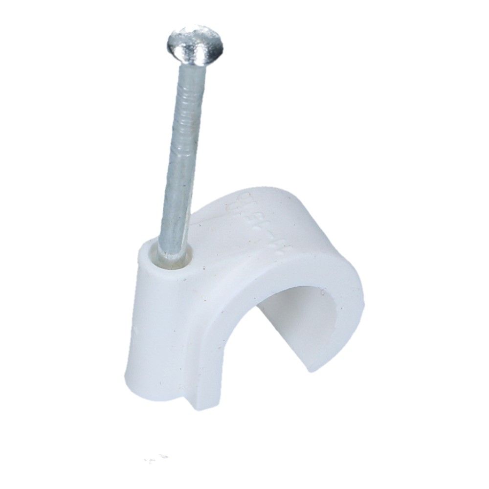 Spijkerclip universeel 11-15mm wit - 100 stuks