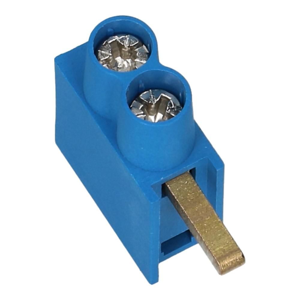 Aftakblok pin blauw 1 fase 2x10mm² hoog